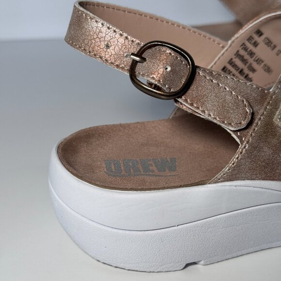 Drew Selina Sandals Size 9 WW, New in Box, taupe, round open toe - Picture 14 of 15